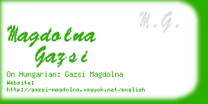 magdolna gazsi business card